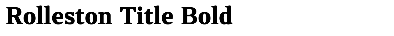 Rolleston Title Bold